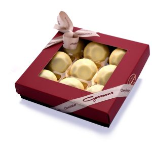 Diamond Shaped Chocolates in Window Box with Ribbon - 9 chocolates